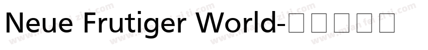 Neue Frutiger World字体转换